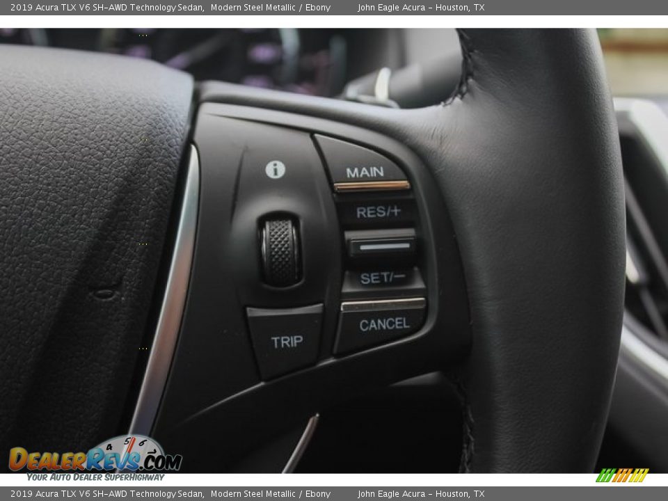 2019 Acura TLX V6 SH-AWD Technology Sedan Modern Steel Metallic / Ebony Photo #36