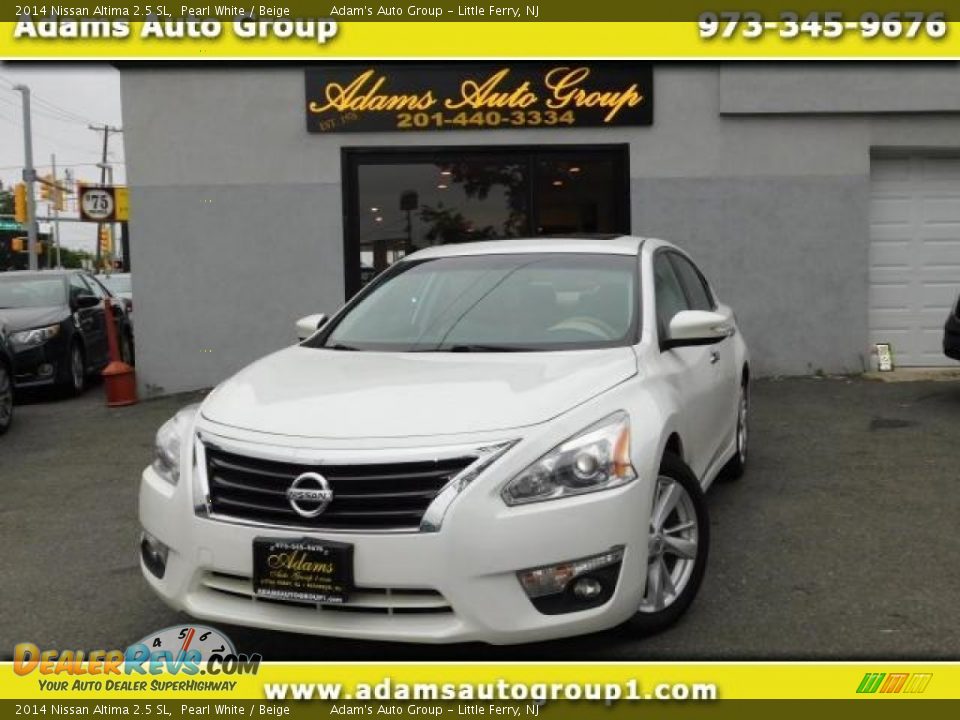 2014 Nissan Altima 2.5 SL Pearl White / Beige Photo #1