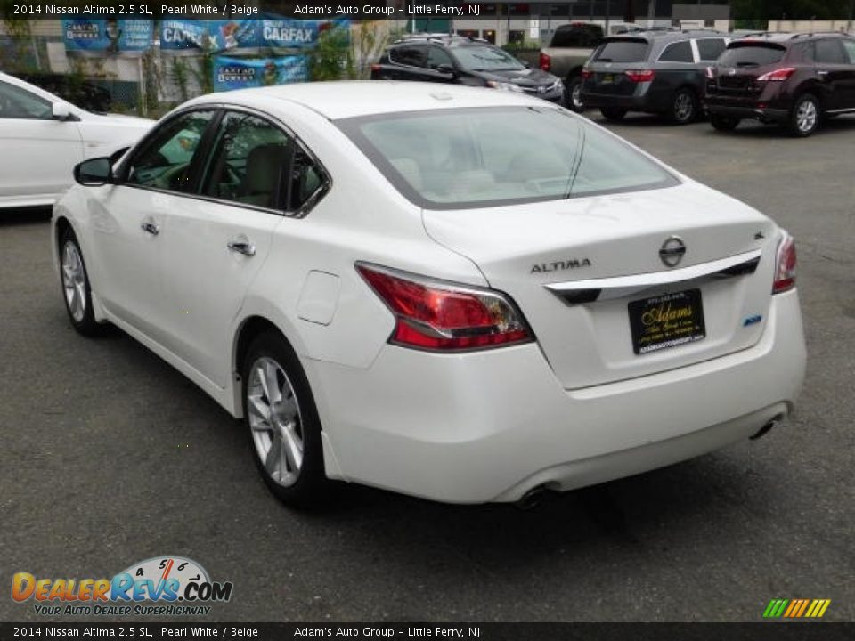 2014 Nissan Altima 2.5 SL Pearl White / Beige Photo #8