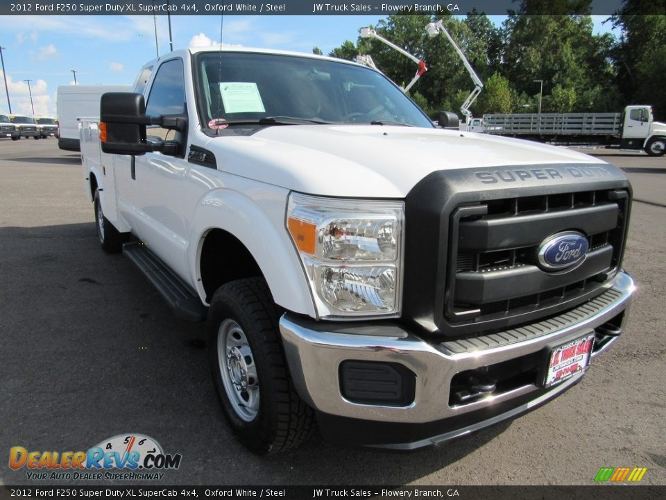 2012 Ford F250 Super Duty XL SuperCab 4x4 Oxford White / Steel Photo #7