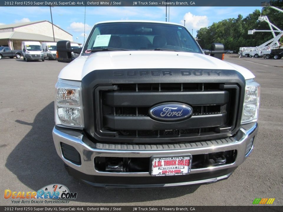 2012 Ford F250 Super Duty XL SuperCab 4x4 Oxford White / Steel Photo #8