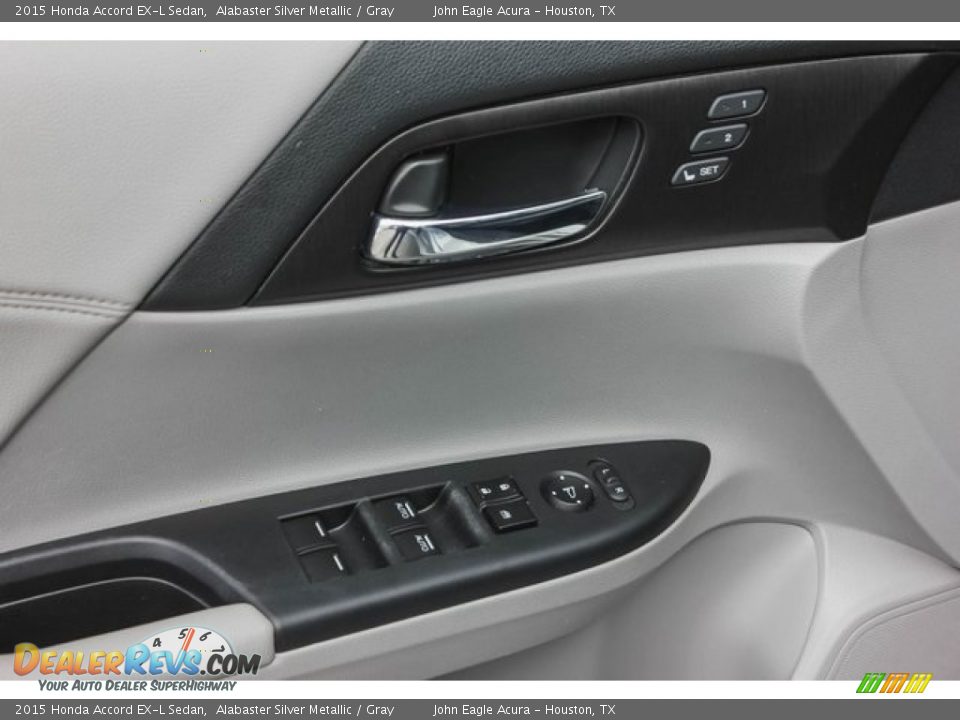 2015 Honda Accord EX-L Sedan Alabaster Silver Metallic / Gray Photo #15