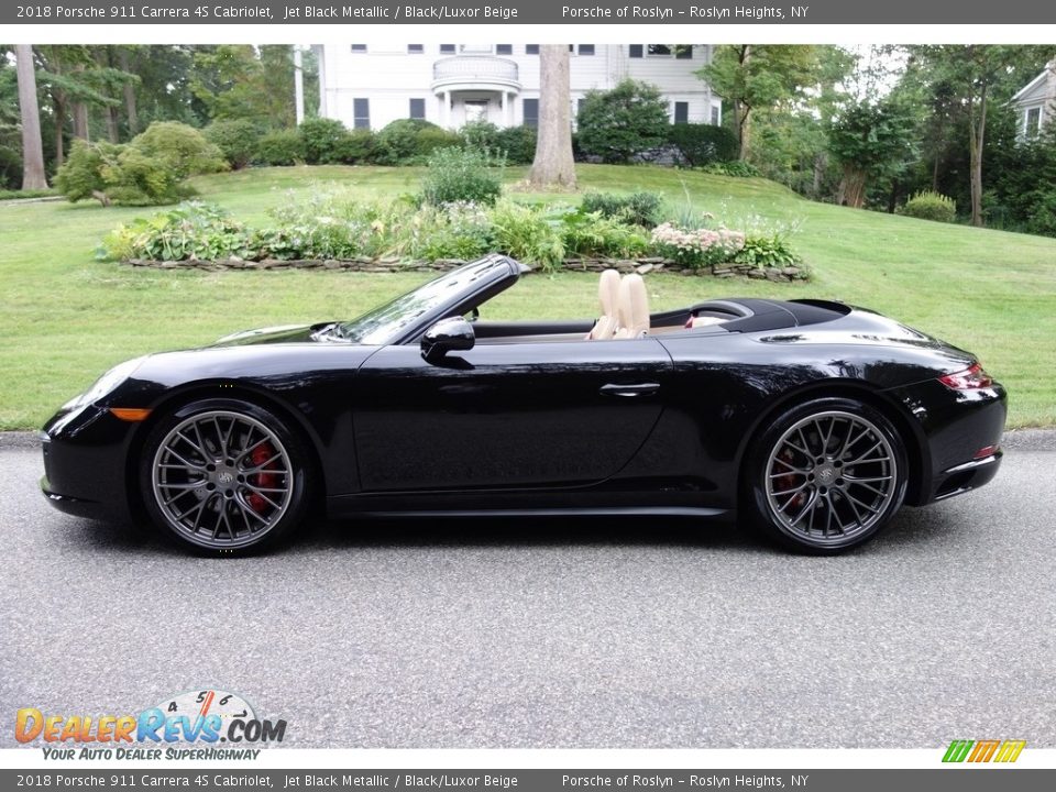 2018 Porsche 911 Carrera 4S Cabriolet Jet Black Metallic / Black/Luxor Beige Photo #3