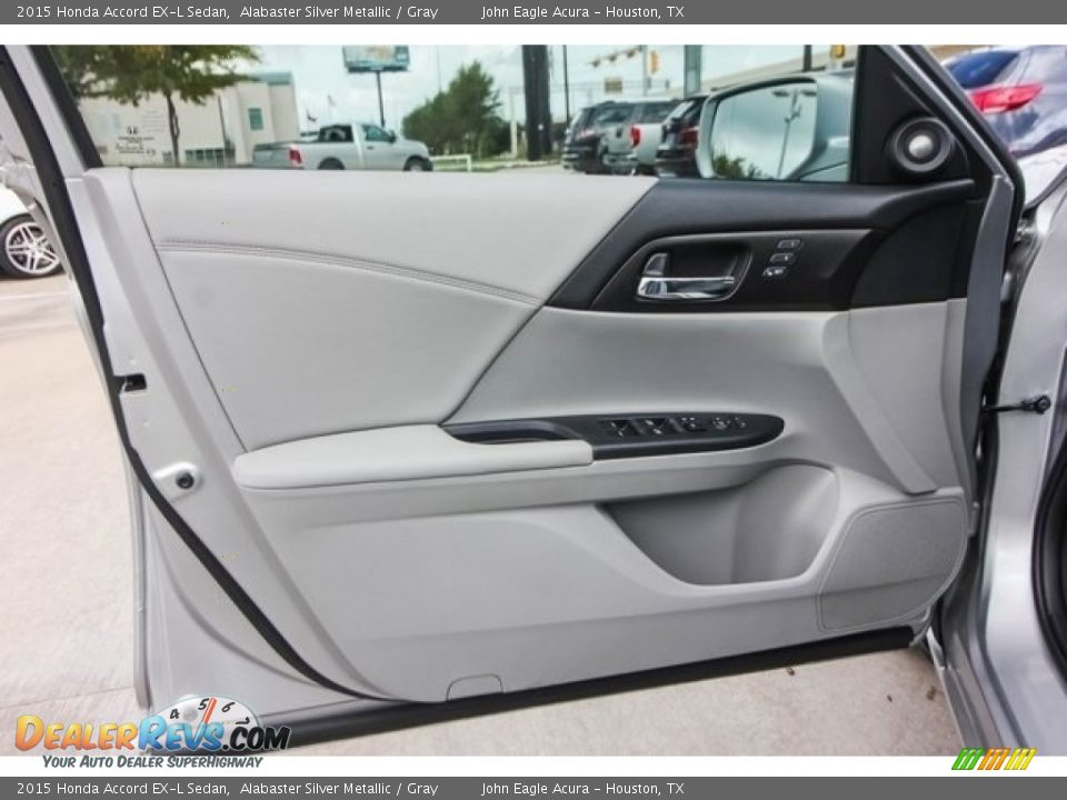 2015 Honda Accord EX-L Sedan Alabaster Silver Metallic / Gray Photo #18