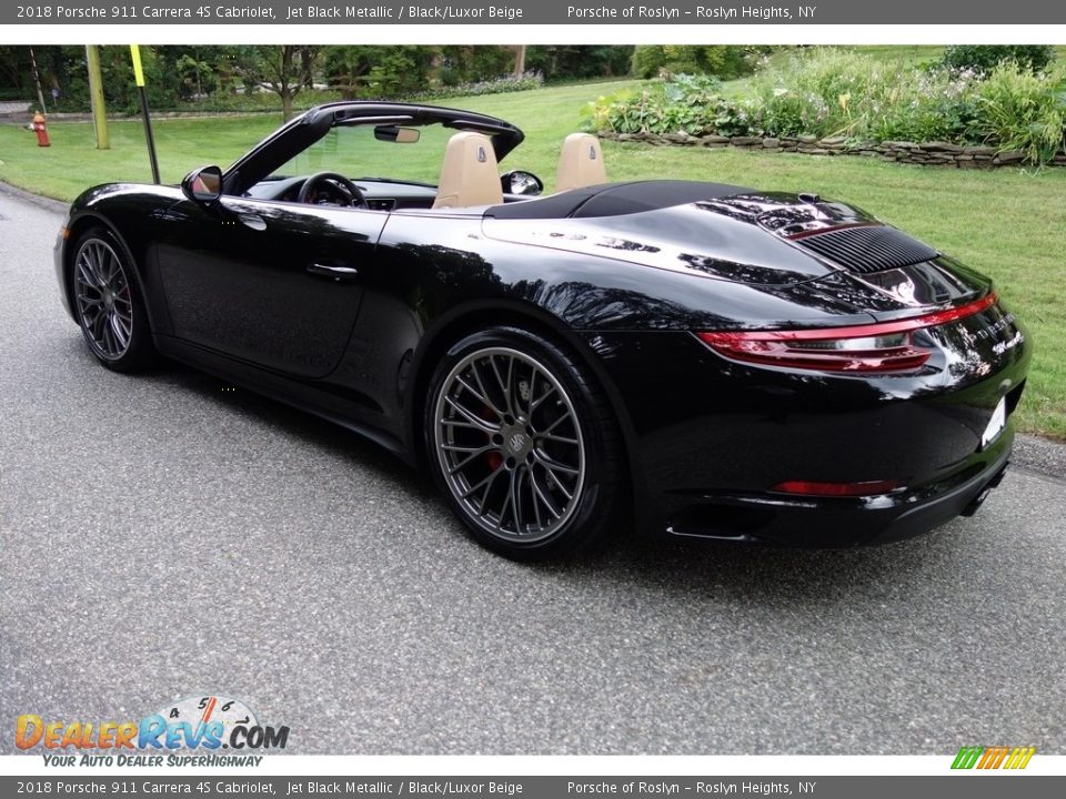 2018 Porsche 911 Carrera 4S Cabriolet Jet Black Metallic / Black/Luxor Beige Photo #4