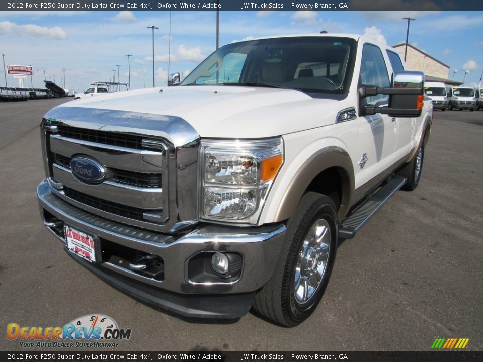 2012 Ford F250 Super Duty Lariat Crew Cab 4x4 Oxford White / Adobe Photo #1