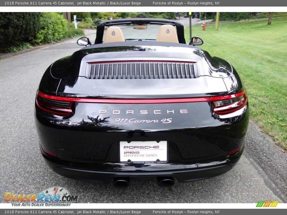 2018 Porsche 911 Carrera 4S Cabriolet Jet Black Metallic / Black/Luxor Beige Photo #5