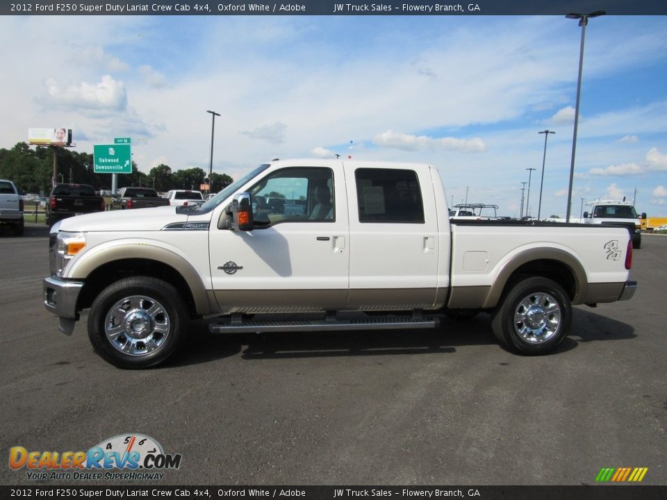 2012 Ford F250 Super Duty Lariat Crew Cab 4x4 Oxford White / Adobe Photo #2