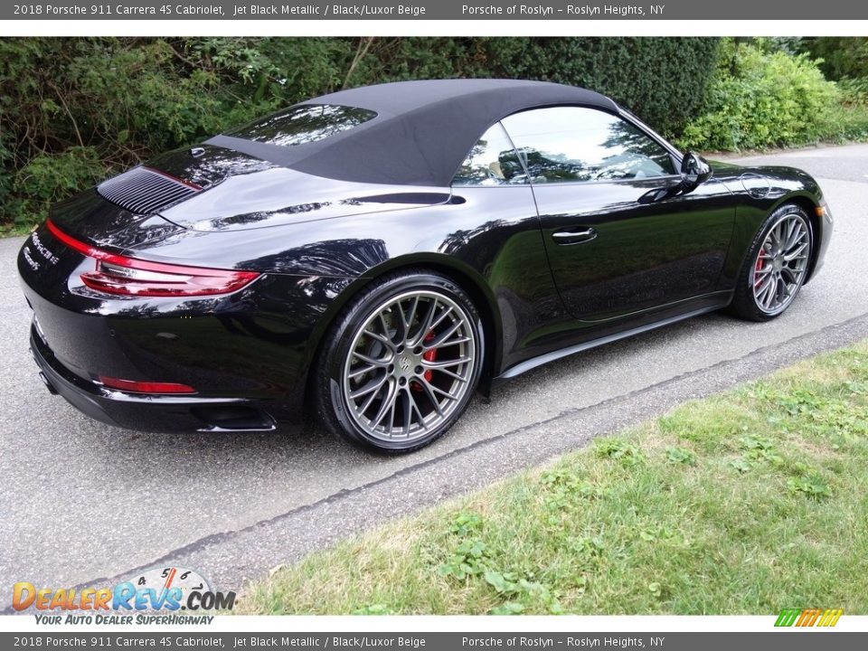 2018 Porsche 911 Carrera 4S Cabriolet Jet Black Metallic / Black/Luxor Beige Photo #6