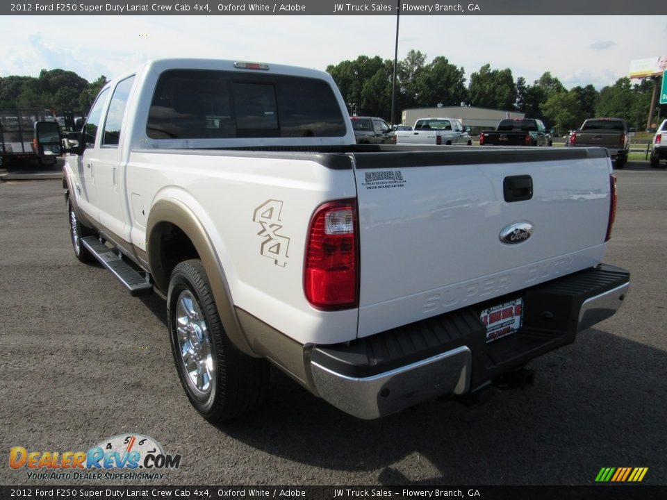 2012 Ford F250 Super Duty Lariat Crew Cab 4x4 Oxford White / Adobe Photo #3