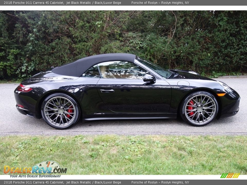 2018 Porsche 911 Carrera 4S Cabriolet Jet Black Metallic / Black/Luxor Beige Photo #7