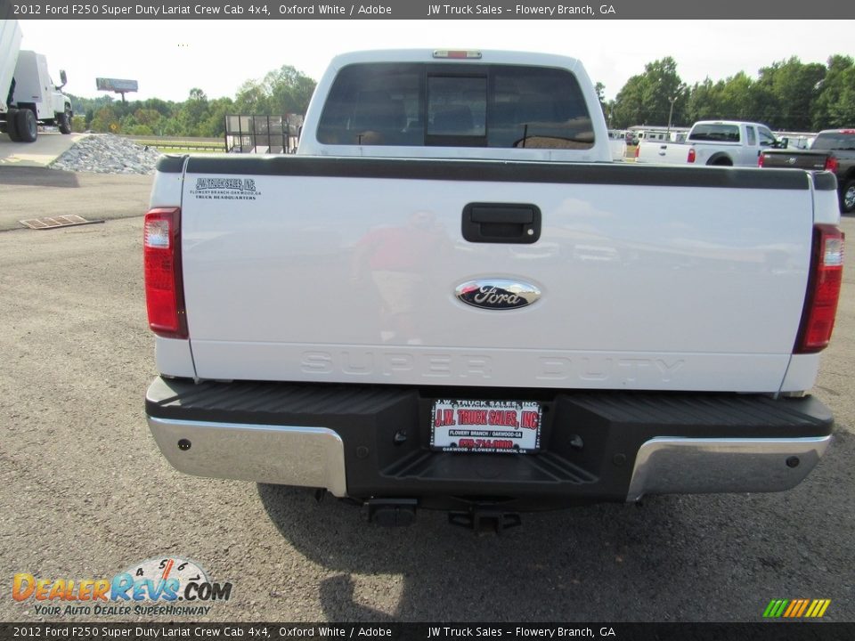 2012 Ford F250 Super Duty Lariat Crew Cab 4x4 Oxford White / Adobe Photo #4