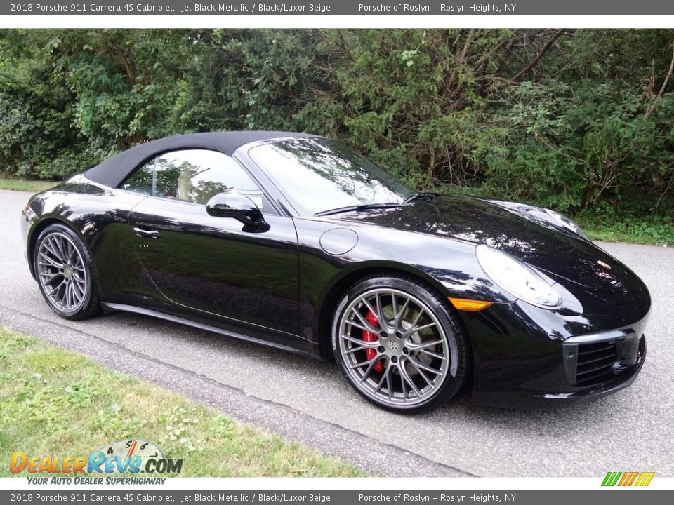 Jet Black Metallic 2018 Porsche 911 Carrera 4S Cabriolet Photo #8