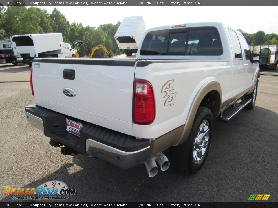 2012 Ford F250 Super Duty Lariat Crew Cab 4x4 Oxford White / Adobe Photo #5
