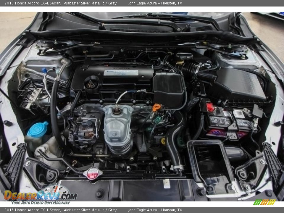 2015 Honda Accord EX-L Sedan Alabaster Silver Metallic / Gray Photo #27