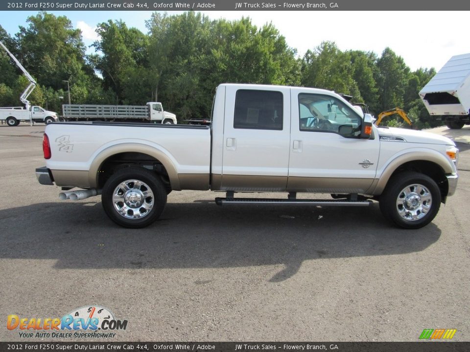 2012 Ford F250 Super Duty Lariat Crew Cab 4x4 Oxford White / Adobe Photo #6