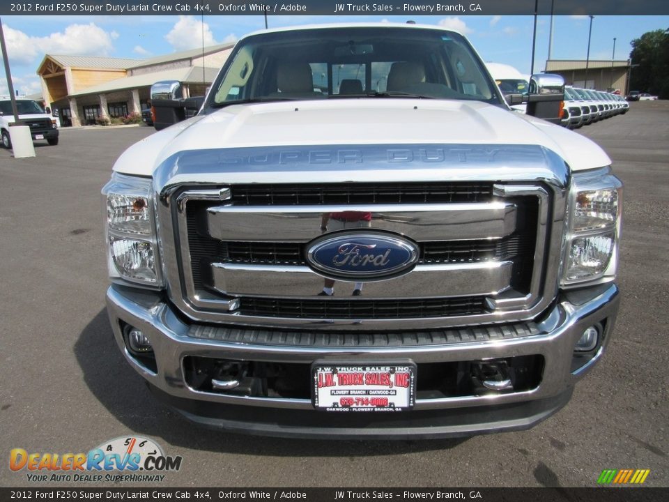 2012 Ford F250 Super Duty Lariat Crew Cab 4x4 Oxford White / Adobe Photo #8