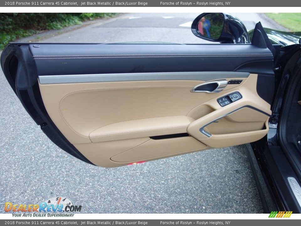2018 Porsche 911 Carrera 4S Cabriolet Jet Black Metallic / Black/Luxor Beige Photo #12