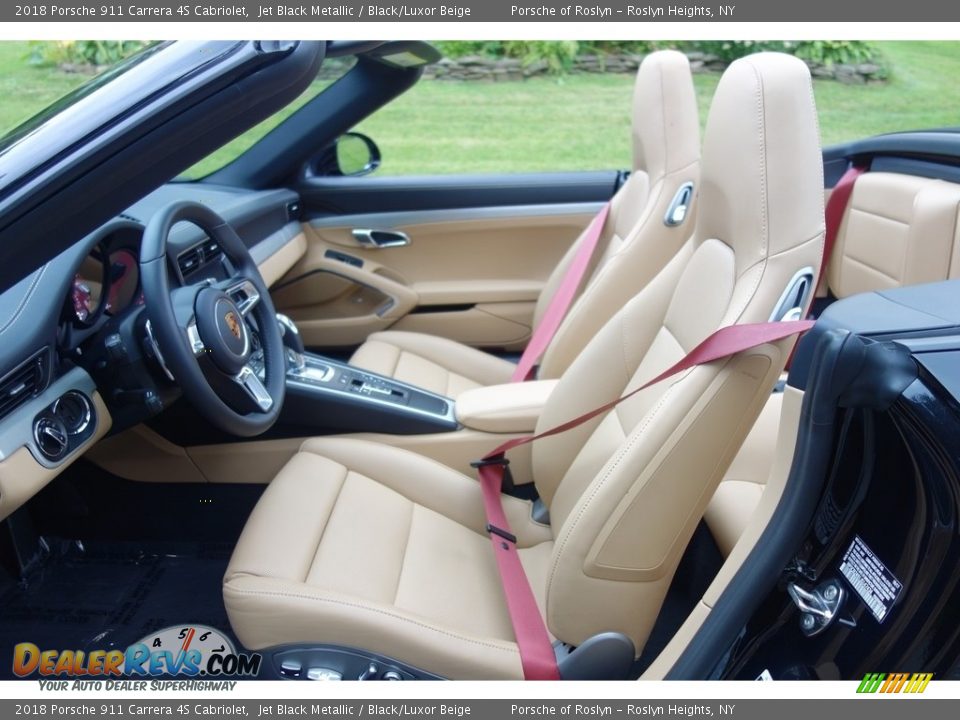 2018 Porsche 911 Carrera 4S Cabriolet Jet Black Metallic / Black/Luxor Beige Photo #13