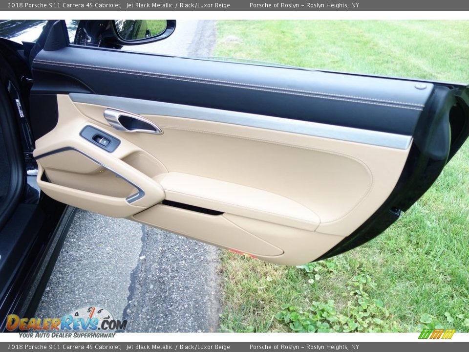 2018 Porsche 911 Carrera 4S Cabriolet Jet Black Metallic / Black/Luxor Beige Photo #15