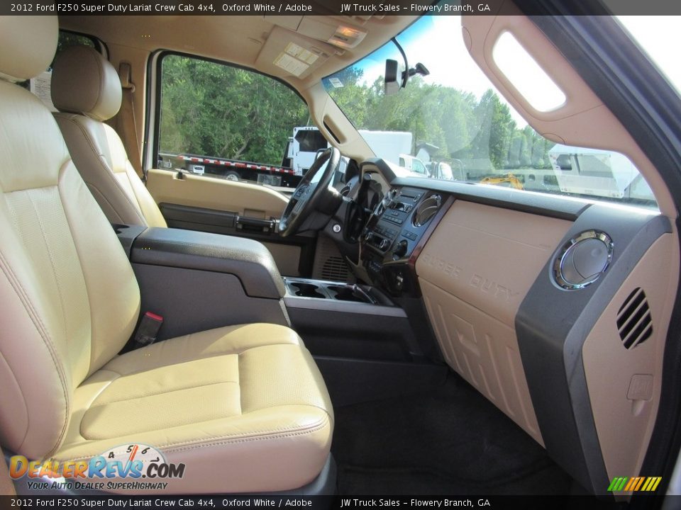 2012 Ford F250 Super Duty Lariat Crew Cab 4x4 Oxford White / Adobe Photo #12