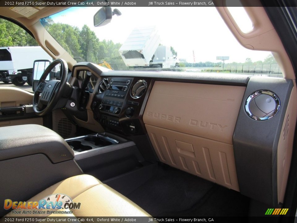 2012 Ford F250 Super Duty Lariat Crew Cab 4x4 Oxford White / Adobe Photo #13
