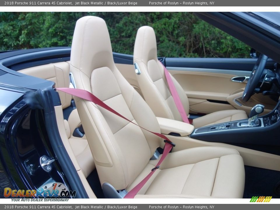 2018 Porsche 911 Carrera 4S Cabriolet Jet Black Metallic / Black/Luxor Beige Photo #17