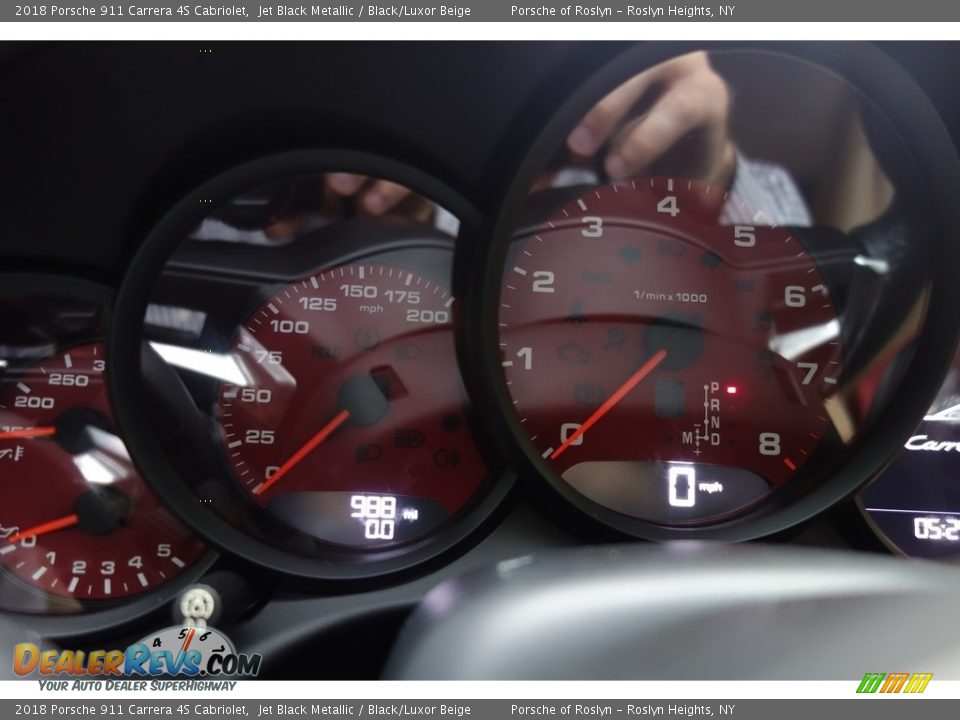 2018 Porsche 911 Carrera 4S Cabriolet Jet Black Metallic / Black/Luxor Beige Photo #20