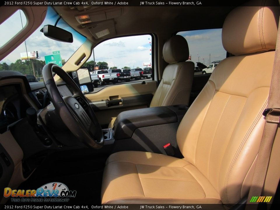 2012 Ford F250 Super Duty Lariat Crew Cab 4x4 Oxford White / Adobe Photo #17