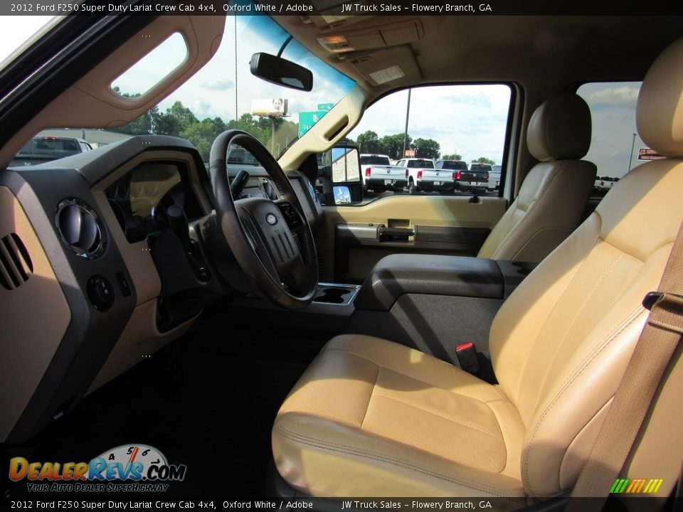 2012 Ford F250 Super Duty Lariat Crew Cab 4x4 Oxford White / Adobe Photo #18