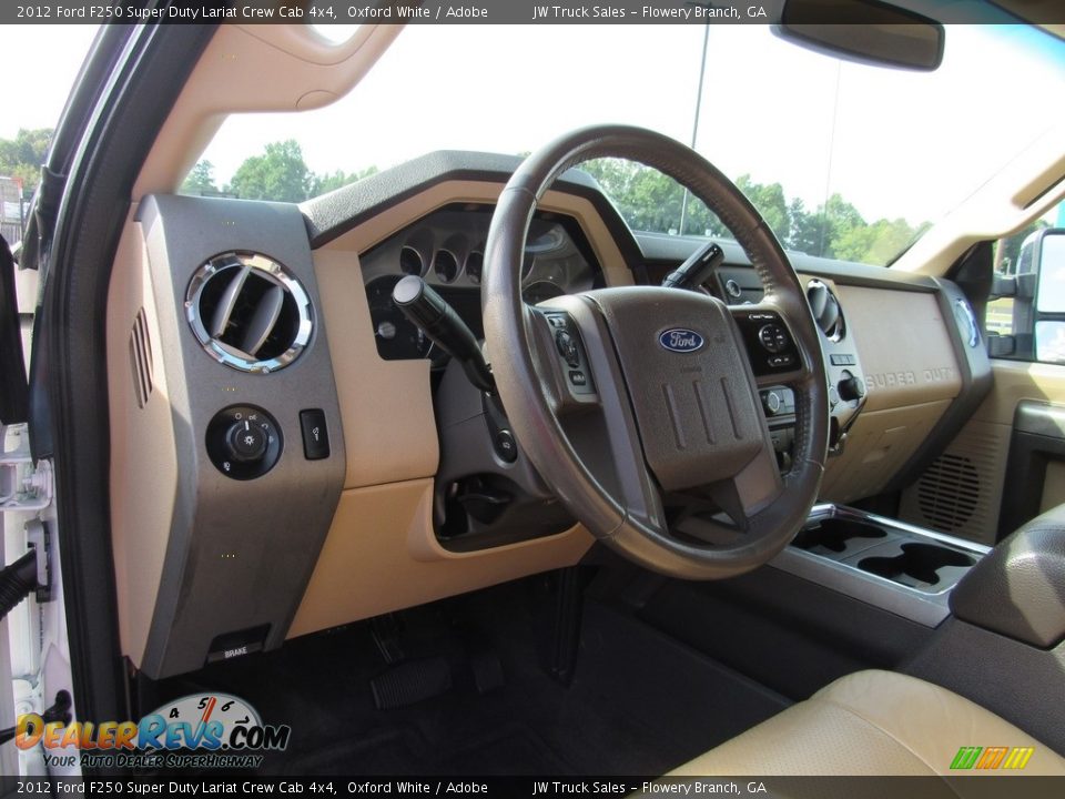 2012 Ford F250 Super Duty Lariat Crew Cab 4x4 Oxford White / Adobe Photo #19