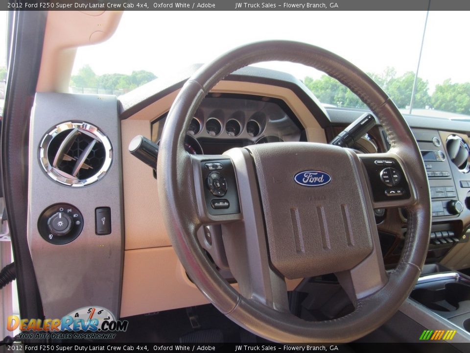 2012 Ford F250 Super Duty Lariat Crew Cab 4x4 Oxford White / Adobe Photo #20