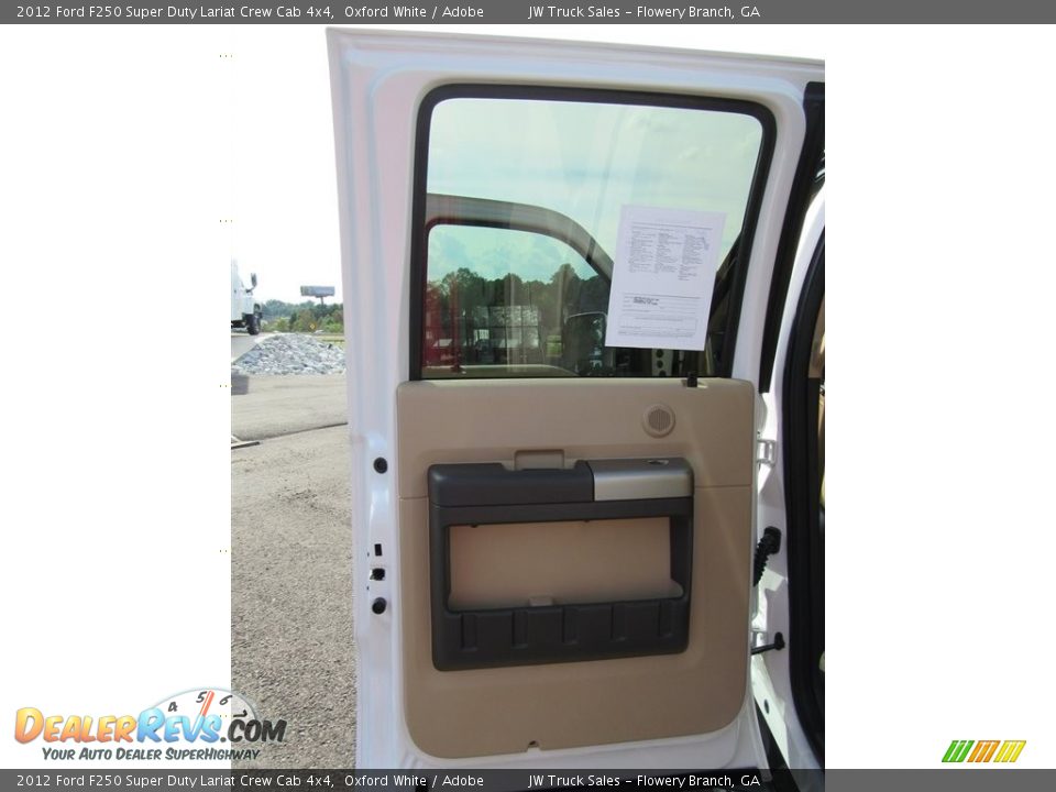 2012 Ford F250 Super Duty Lariat Crew Cab 4x4 Oxford White / Adobe Photo #25
