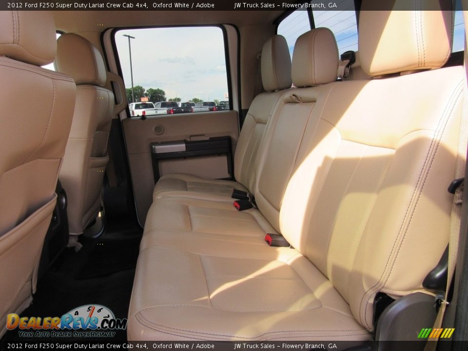 2012 Ford F250 Super Duty Lariat Crew Cab 4x4 Oxford White / Adobe Photo #27