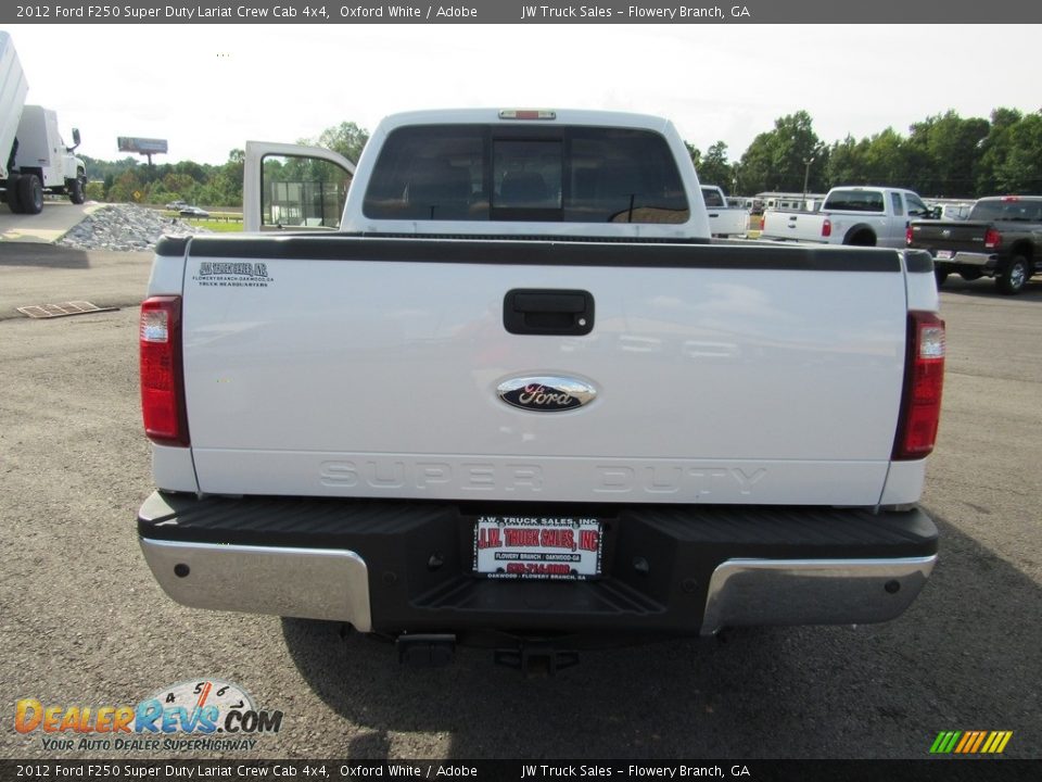 2012 Ford F250 Super Duty Lariat Crew Cab 4x4 Oxford White / Adobe Photo #33