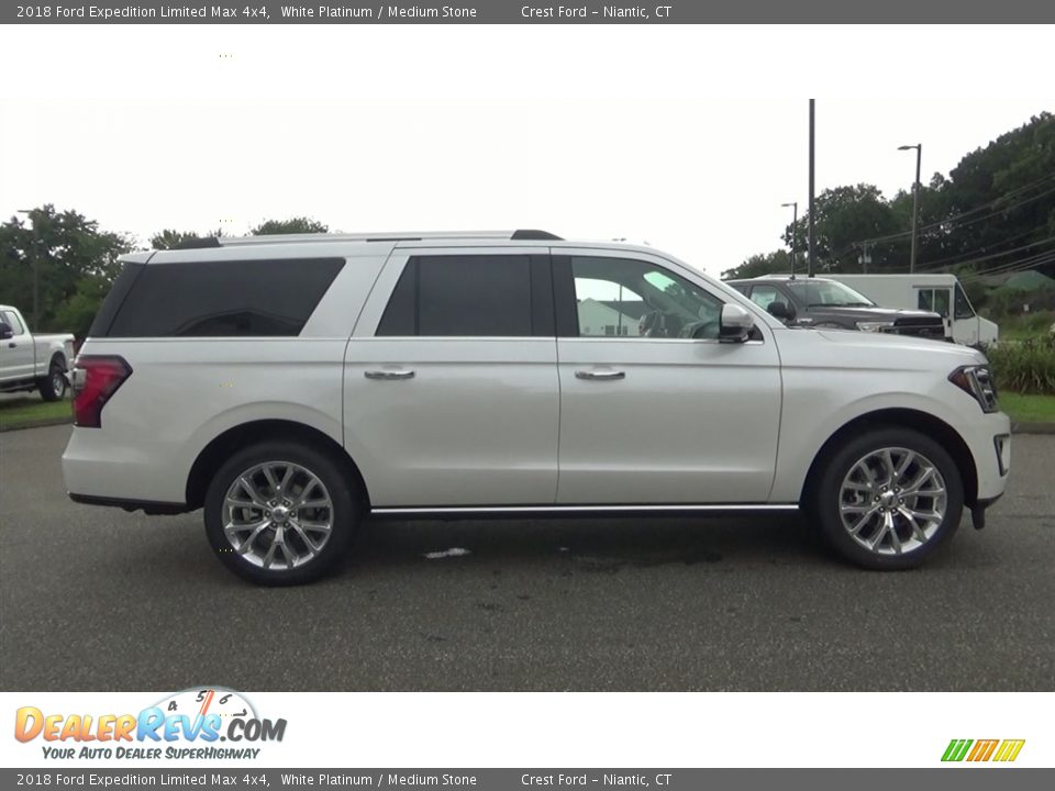 White Platinum 2018 Ford Expedition Limited Max 4x4 Photo #8