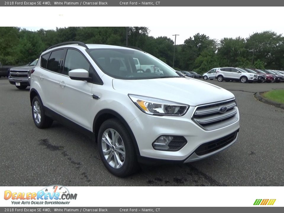 2018 Ford Escape SE 4WD White Platinum / Charcoal Black Photo #1