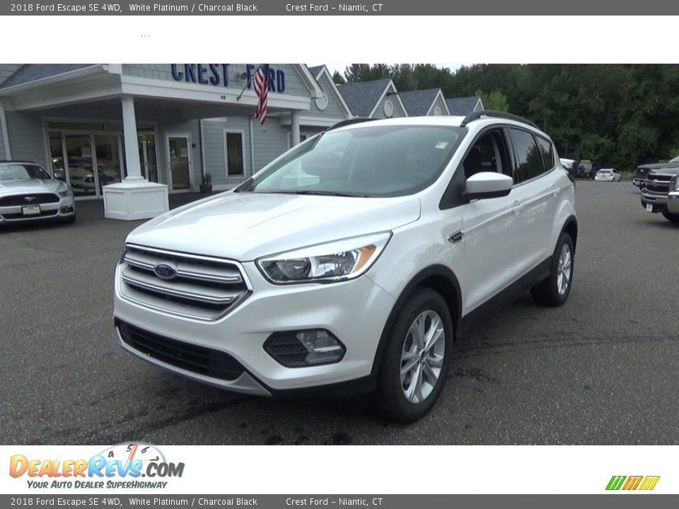 2018 Ford Escape SE 4WD White Platinum / Charcoal Black Photo #3