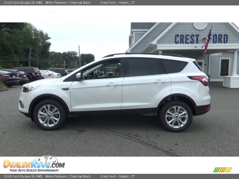 2018 Ford Escape SE 4WD White Platinum / Charcoal Black Photo #4