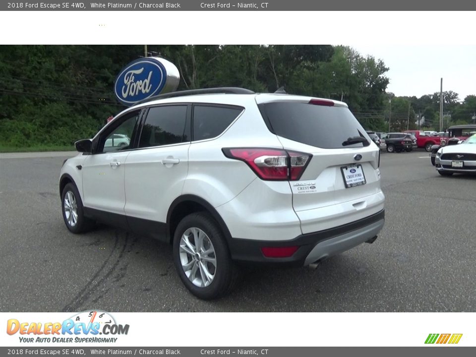 2018 Ford Escape SE 4WD White Platinum / Charcoal Black Photo #5