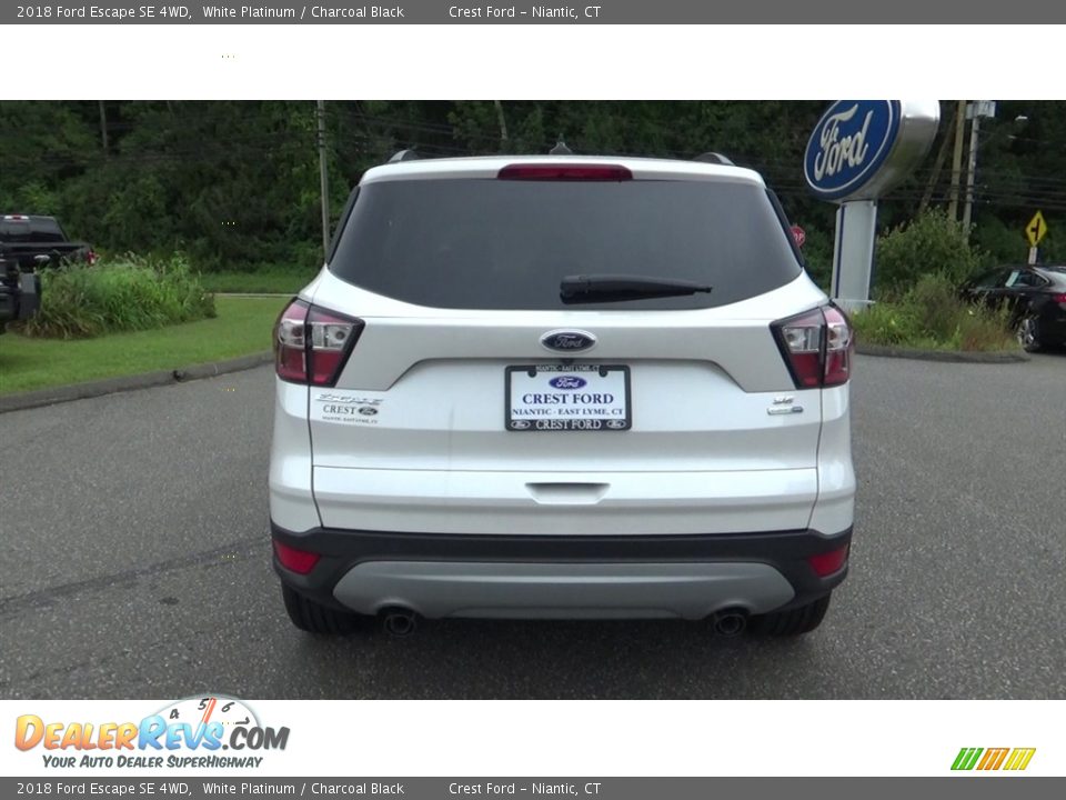 2018 Ford Escape SE 4WD White Platinum / Charcoal Black Photo #6