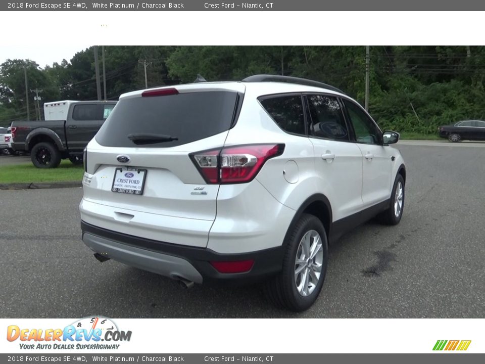 2018 Ford Escape SE 4WD White Platinum / Charcoal Black Photo #7