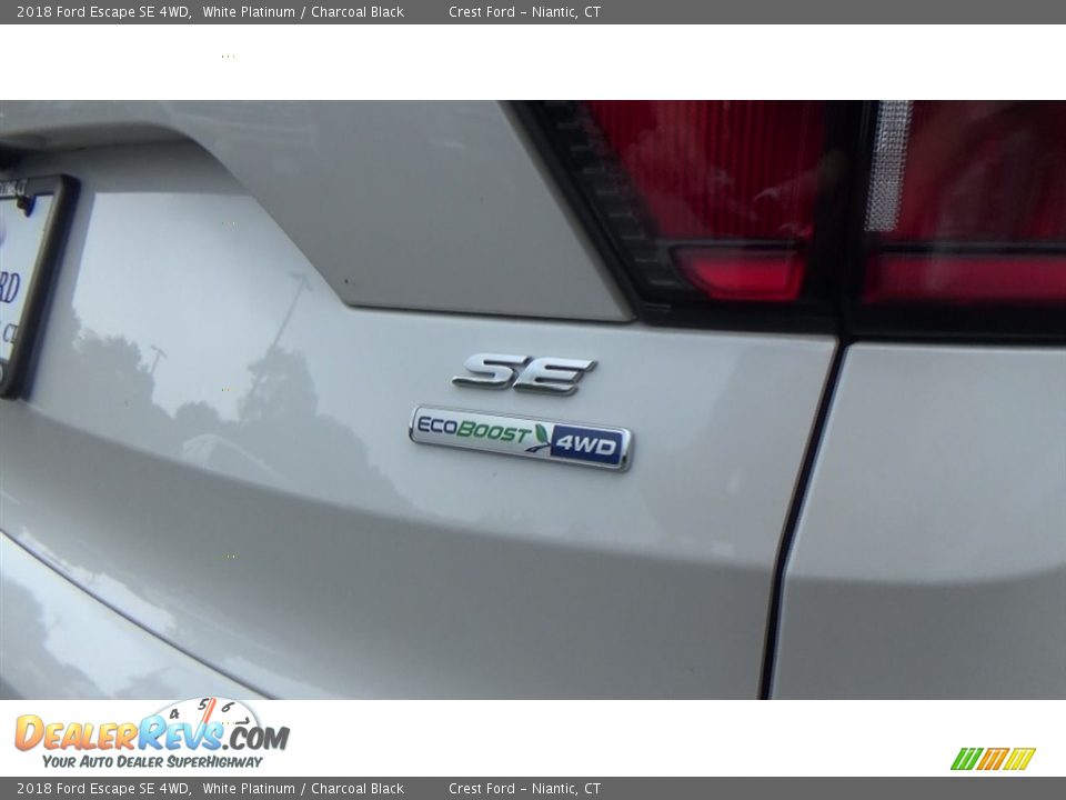 2018 Ford Escape SE 4WD White Platinum / Charcoal Black Photo #9