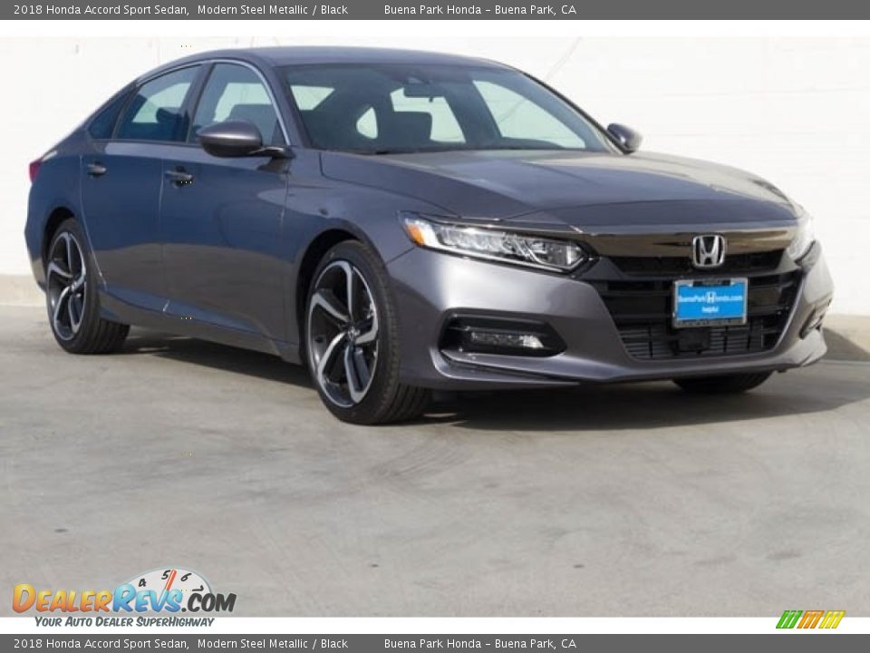 2018 Honda Accord Sport Sedan Modern Steel Metallic / Black Photo #1