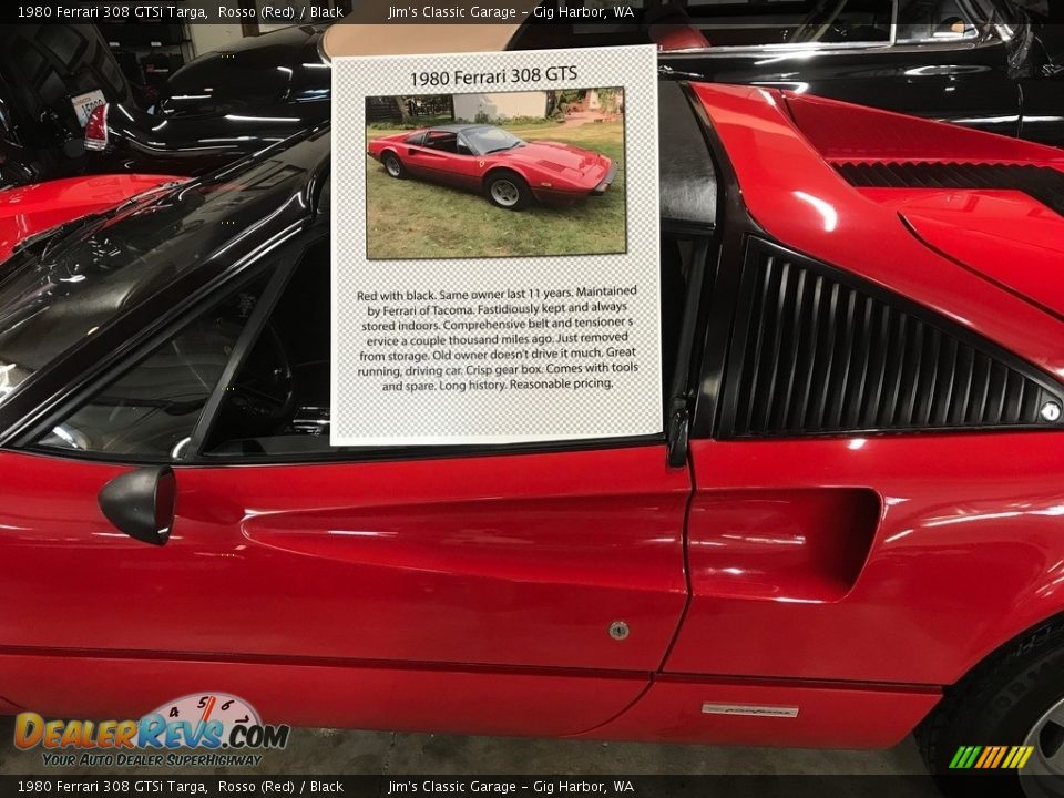 1980 Ferrari 308 GTSi Targa Rosso (Red) / Black Photo #14