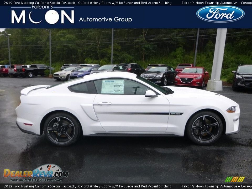 2019 Ford Mustang California Special Fastback Oxford White / Ebony w/Miko Suede and Red Accent Stitching Photo #1