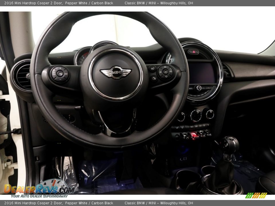 2016 Mini Hardtop Cooper 2 Door Pepper White / Carbon Black Photo #6