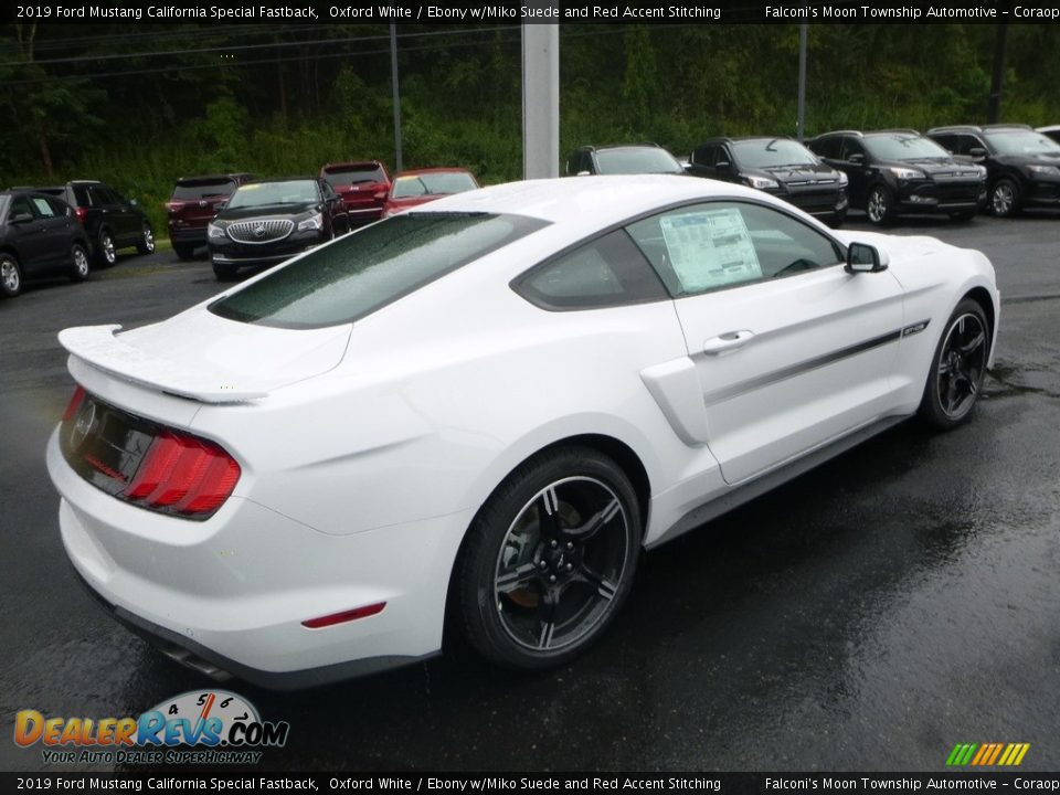 2019 Ford Mustang California Special Fastback Oxford White / Ebony w/Miko Suede and Red Accent Stitching Photo #2