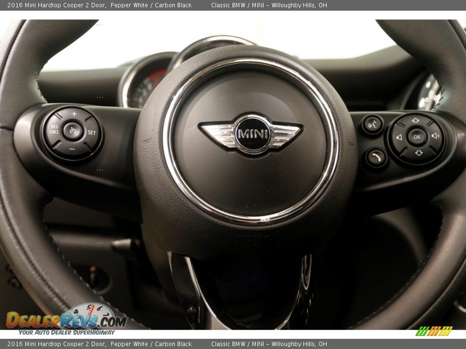 2016 Mini Hardtop Cooper 2 Door Pepper White / Carbon Black Photo #7
