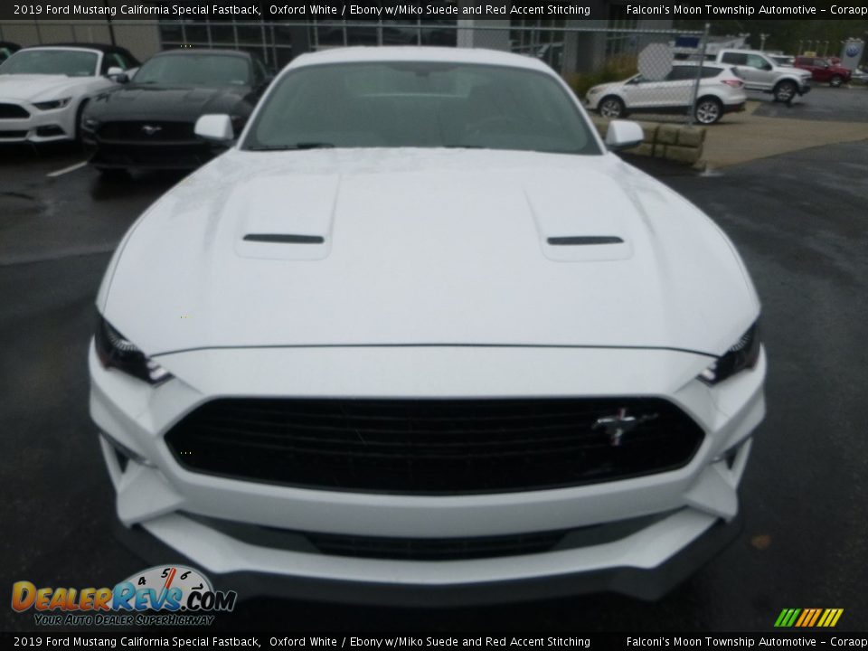 2019 Ford Mustang California Special Fastback Oxford White / Ebony w/Miko Suede and Red Accent Stitching Photo #4